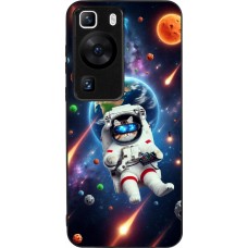 Coque Huawei P60 - Silicone rigide noir VR SpaceCat Odyssey