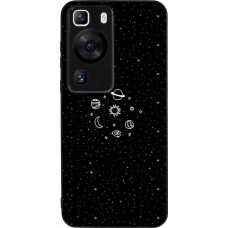 Coque Huawei P60 - Silicone rigide noir Space Doodle
