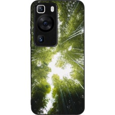 Huawei P60 Case Hülle - Silikon schwarz Spring 23 forest blue sky