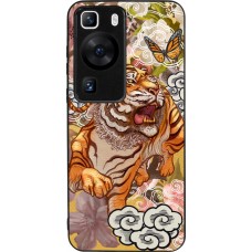 Coque Huawei P60 - Silicone rigide noir Spring 23 japanese tiger