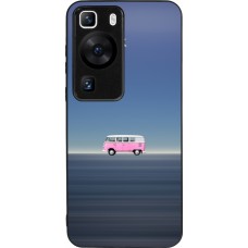 Coque Huawei P60 - Silicone rigide noir Spring 23 pink bus