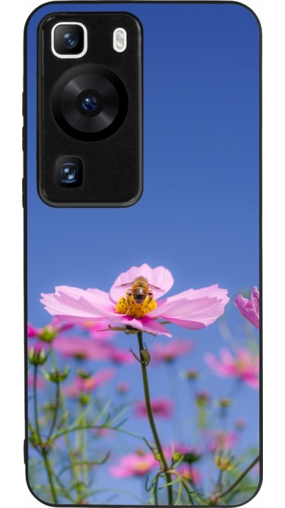 Huawei P60 Case Hülle - Silikon schwarz Bee on a flower Spring 2026