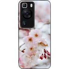 Huawei P60 Case Hülle - Silikon schwarz Cherry tree Spring 2026