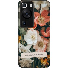 Huawei P60 Case Hülle - Silikon schwarz Full Bloom Spring 2026
