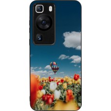 Huawei P60 Case Hülle - Silikon schwarz Hot air balloon Spring 2026