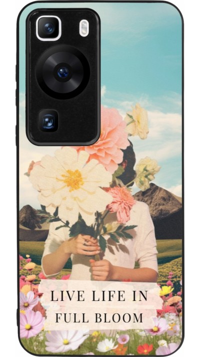 Huawei P60 Case Hülle - Silikon schwarz Live life in full moon Spring 2026