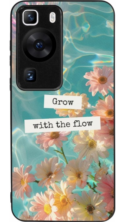 Huawei P60 Case Hülle - Silikon schwarz Summer 2025 Grow with the flow