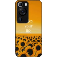 Huawei P60 Case Hülle - Silikon schwarz Summer 2026 Enjoy your life