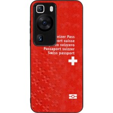 Coque Huawei P60 - Silicone rigide noir Swiss Passport