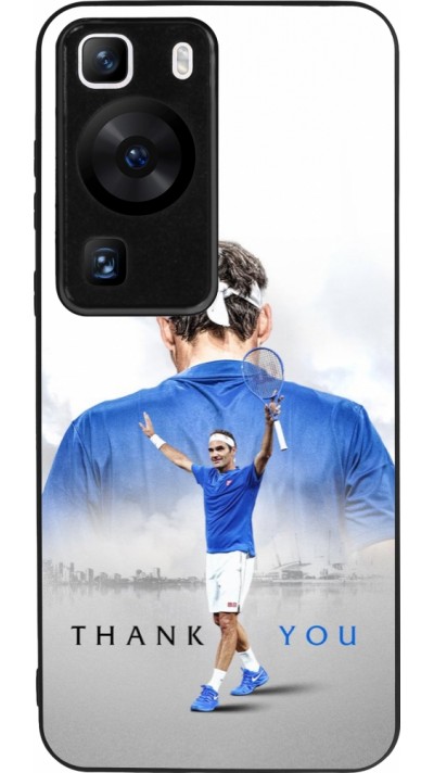 Coque Huawei P60 - Silicone rigide noir Thank you Roger