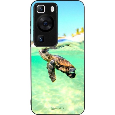 Huawei P60 Case Hülle - Silikon schwarz Turtle Underwater