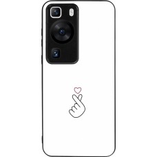 Coque Huawei P60 - Silicone rigide noir Valentine 2024 heat by Millennials