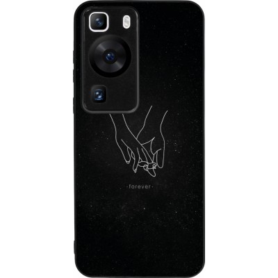 Coque Huawei P60 - Silicone rigide noir Valentine 2023 hands forever
