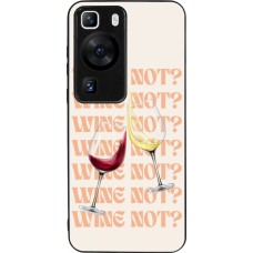 Huawei P60 Case Hülle - Silikon schwarz Wine not