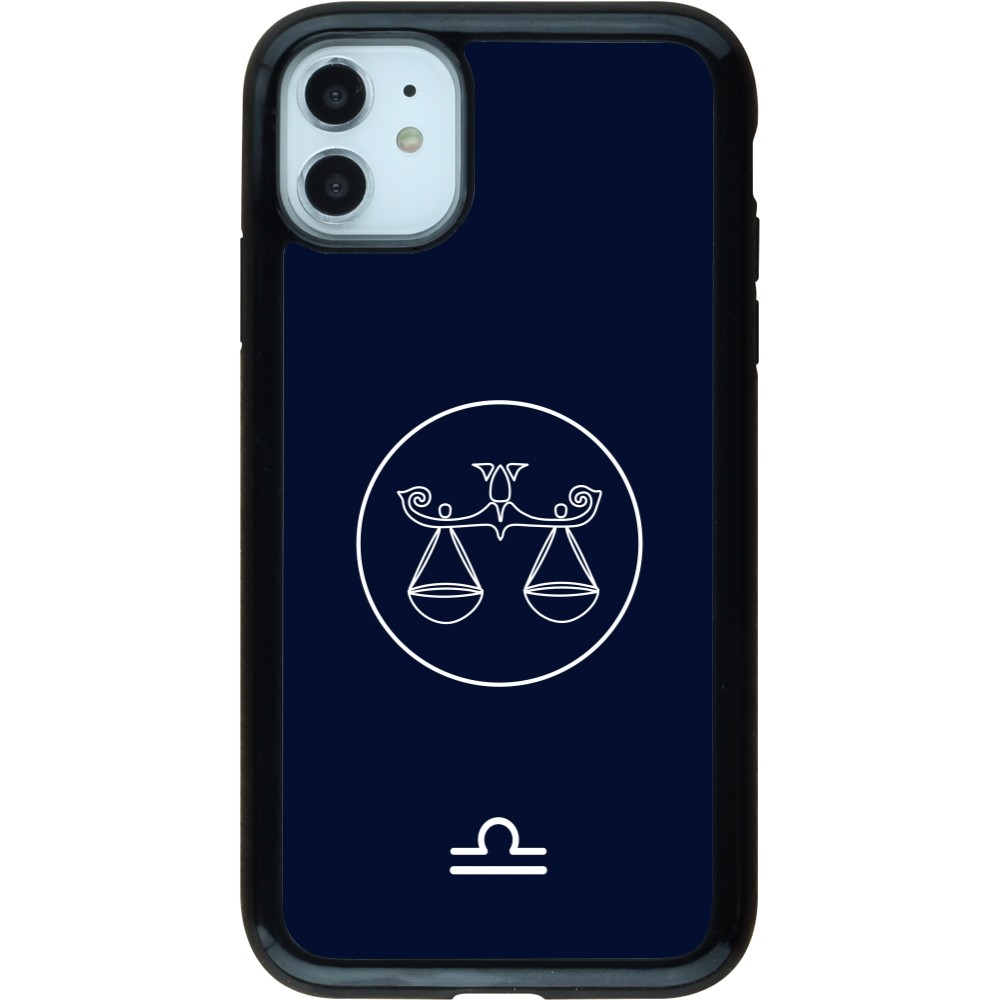 iPhone 11 Case Hülle - Hybrid Armor schwarz Astrologie Waage