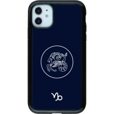 iPhone 11 Case Hülle - Hybrid Armor schwarz Astrologie Steinbock