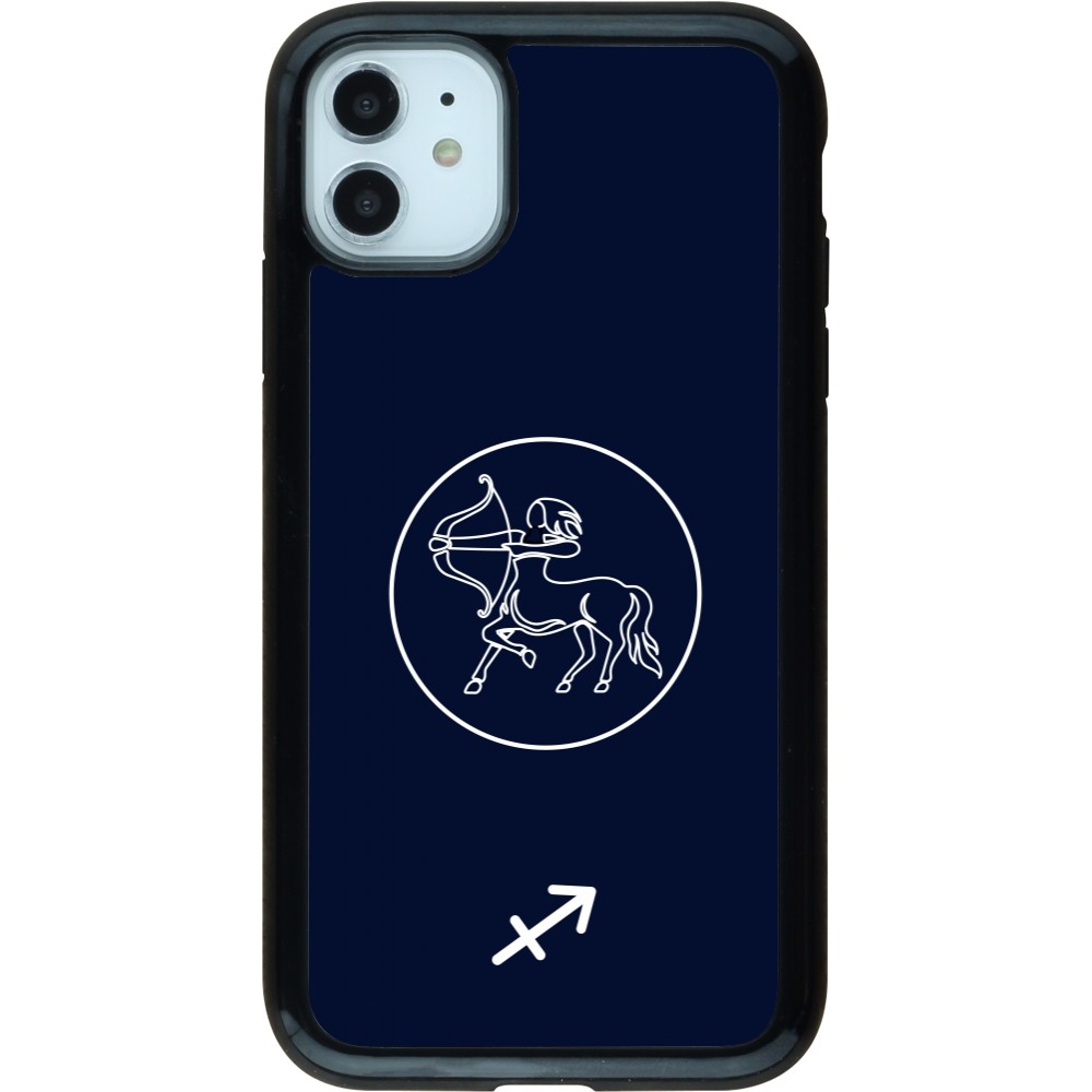 iPhone 11 Case Hülle - Hybrid Armor schwarz Astrologie Schütze