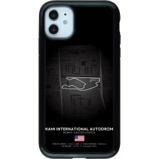 Coque iPhone 11 - Hybrid Armor noir F1 Track 2025 Miami