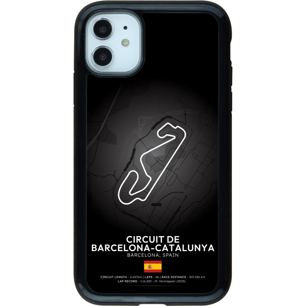 iPhone 11 Case Hülle - Hybrid Armor schwarz F1 Track 2025 Spain
