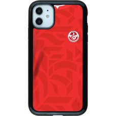 iPhone 11 Case Hülle - Hybrid Armor schwarz Tunesien 2022 personalisierbares Fussballtrikot