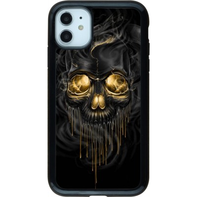 Hülle iPhone 11 - Hybrid Armor schwarz Skull 02