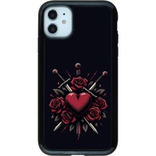 iPhone 11 Case Hülle - Hybrid Armor schwarz Valentine 2024 gothic love