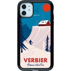 iPhone 11 Case Hülle - Hybrid Armor schwarz Verbier Cabane Mont-Fort
