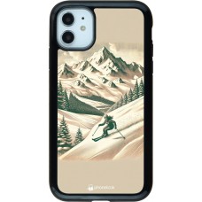 iPhone 11 Case Hülle - Hybrid Armor schwarz Vintage Skiberg
