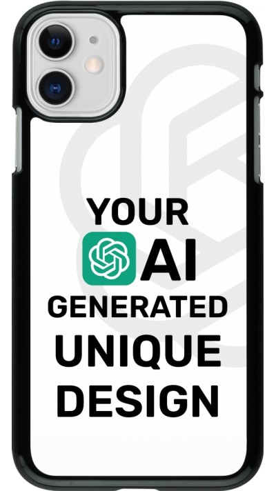 Coque iPhone 11 - 100% unique générée par intelligence artificielle (AI) avec vos idées