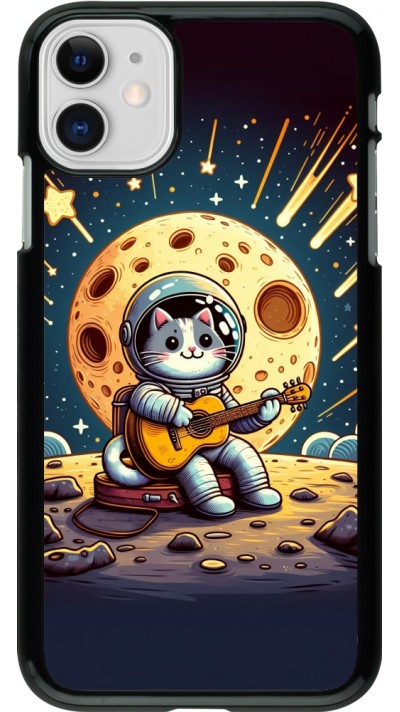 Coque iPhone 11 - AstroCat RockLune