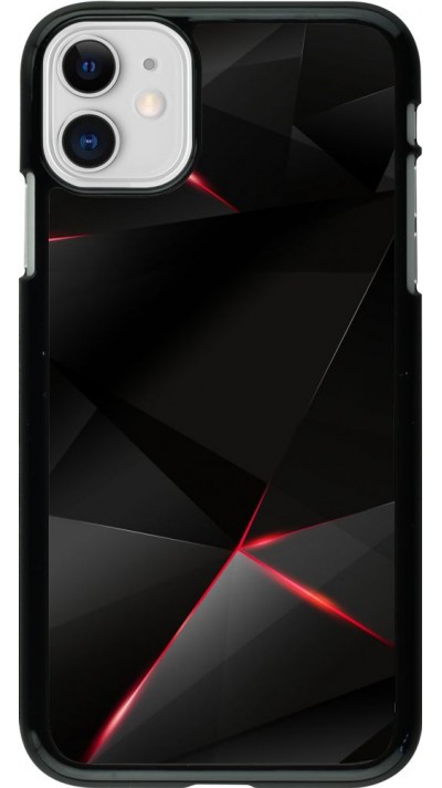 Coque iPhone 11 - Black Red Lines