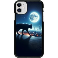 iPhone 11 Case Hülle - Schwarze Katze unter dem Vollmond