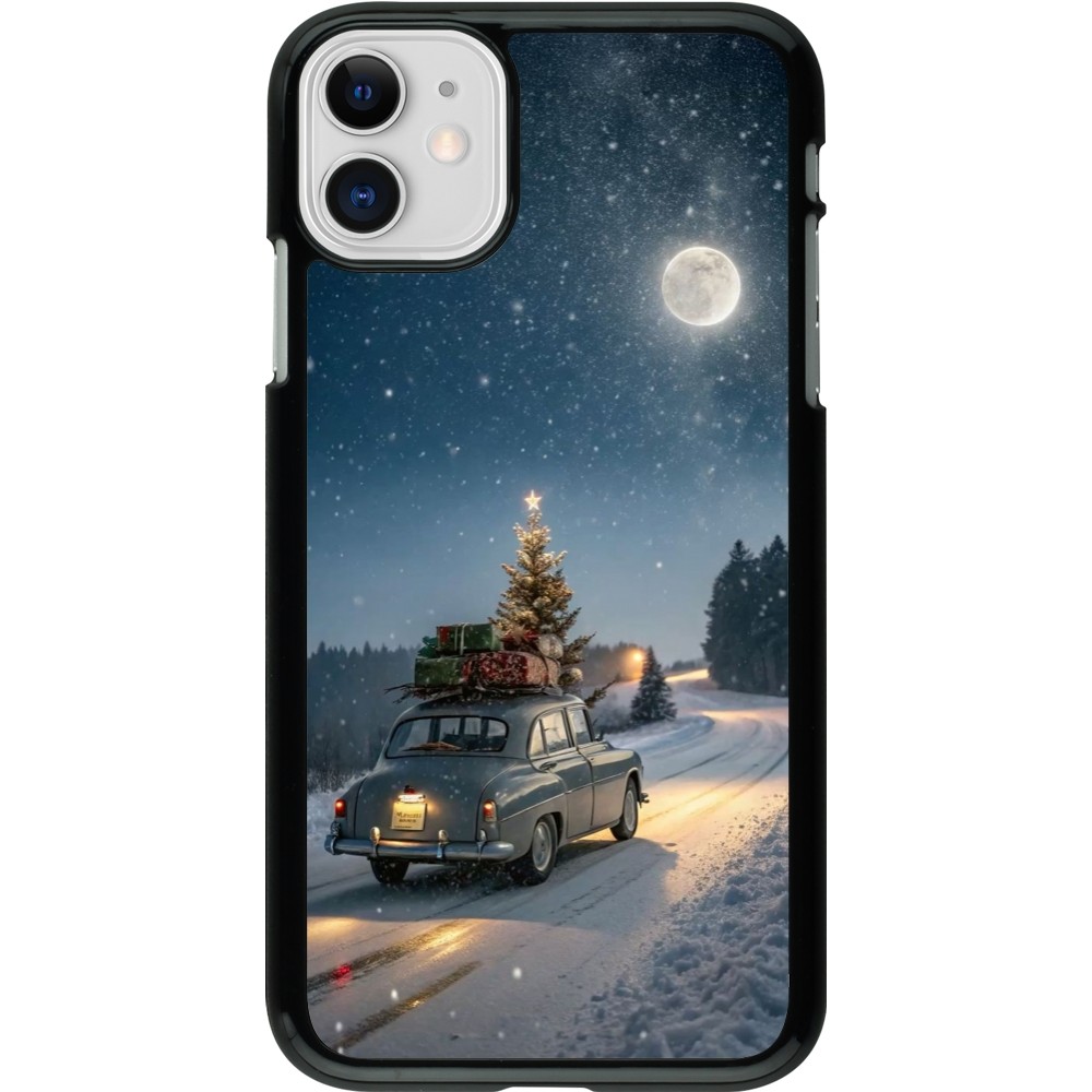 Coque iPhone 11 - Christmas 25 Car with Tree Xmas