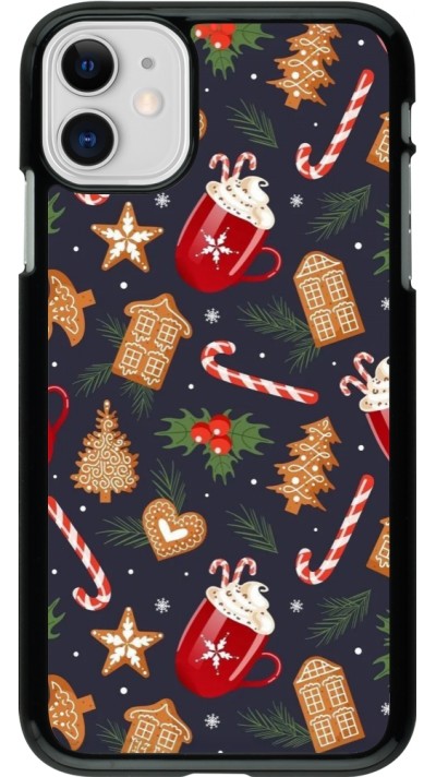 Coque iPhone 11 - Christmas 25 Pattern Gingerbread House