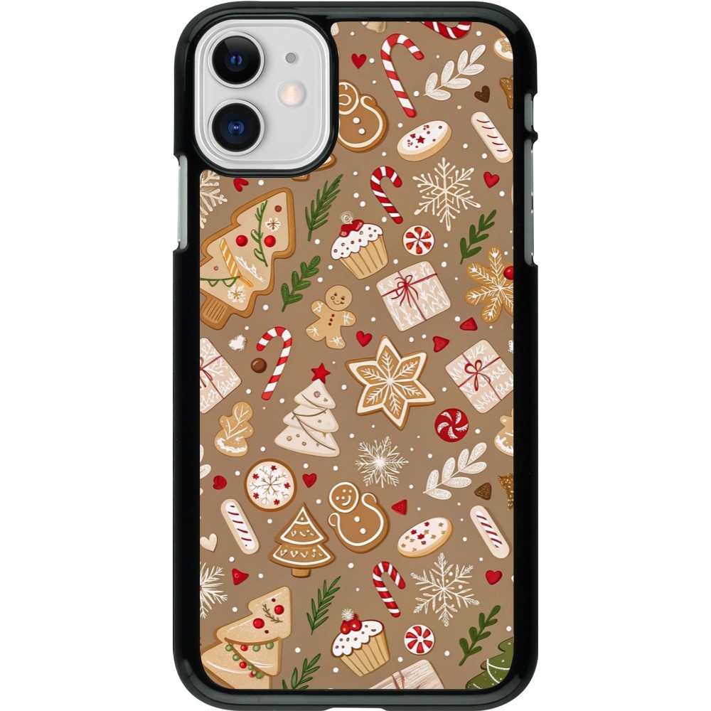 Coque iPhone 11 - Christmas 25 Pattern Ginger Cookie