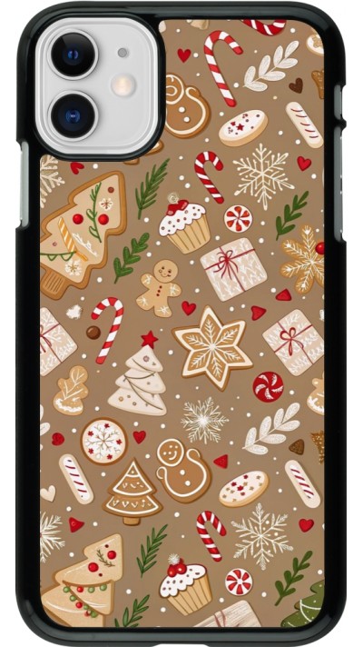 Coque iPhone 11 - Christmas 25 Pattern Ginger Cookie