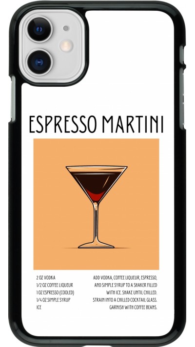 iPhone 11 Case Hülle - Cocktail Rezept Espresso Martini