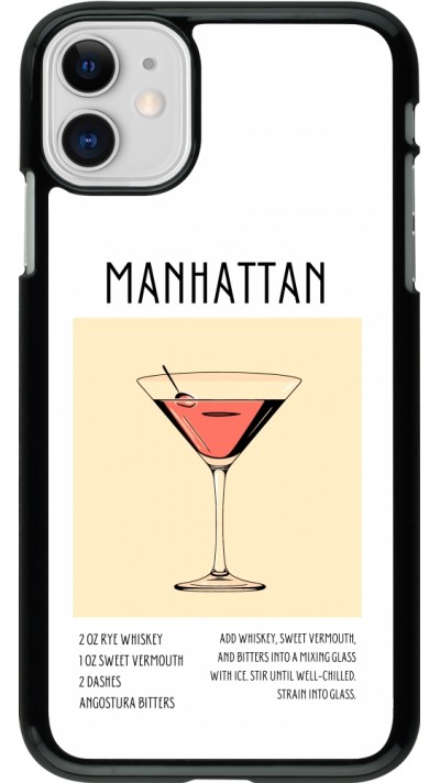 iPhone 11 Case Hülle - Cocktail Rezept Manhattan