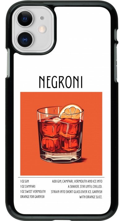 iPhone 11 Case Hülle - Cocktail Rezept Negroni