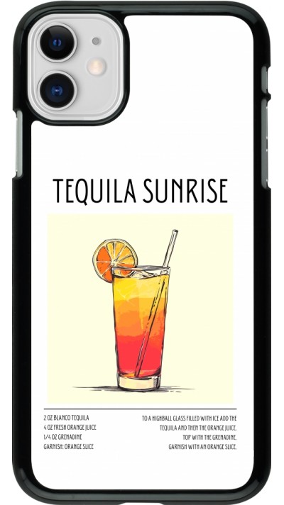 iPhone 11 Case Hülle - Cocktail Rezept Tequila Sunrise