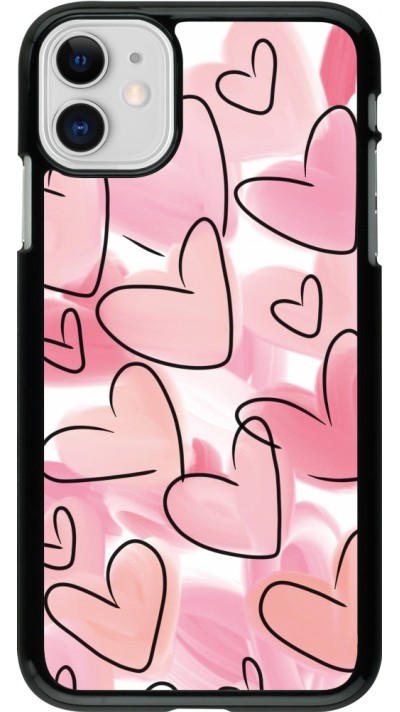 Coque iPhone 11 - Easter 2023 pink hearts