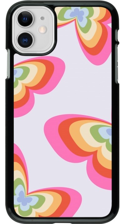 Coque iPhone 11 - Easter 2024 rainbow butterflies