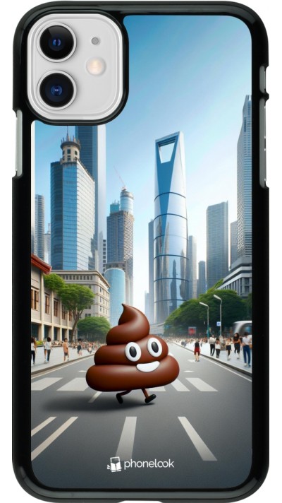 Coque iPhone 11 - Emoji Caca walk