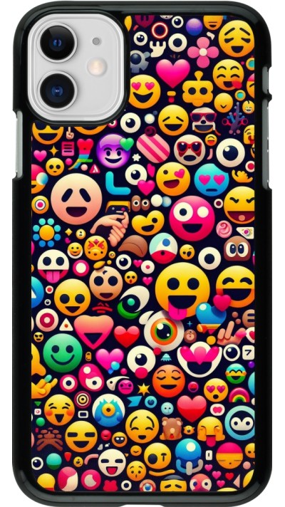 Coque iPhone 11 - Emoji Mix Color