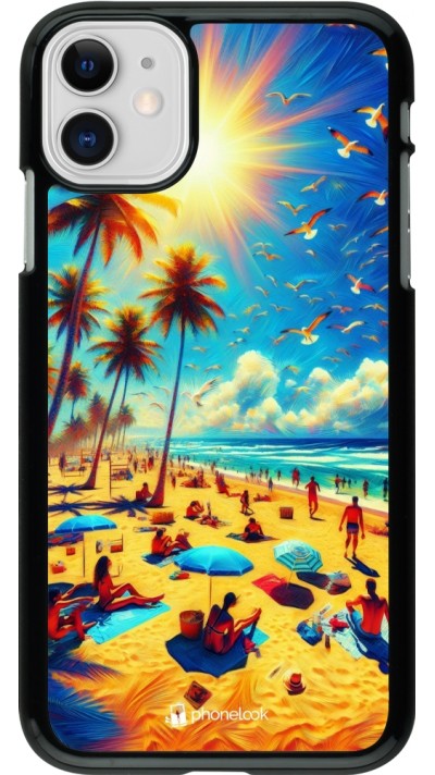 Coque iPhone 11 - Été Paradis Paint