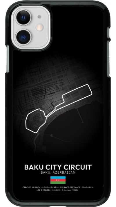 Coque iPhone 11 - F1 Track 2025 Azerbaijan