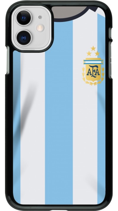 Coque iPhone 11 - Maillot de football Argentine 2022 personnalisable