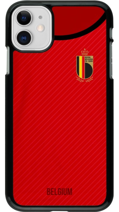 Coque iPhone 11 - Maillot de football Belgique 2022 personnalisable