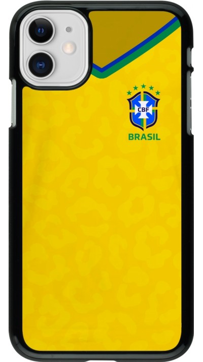 Coque iPhone 11 - Maillot de football Brésil 2022 personnalisable