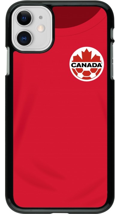 Coque iPhone 11 - Maillot de football Canada 2022 personnalisable